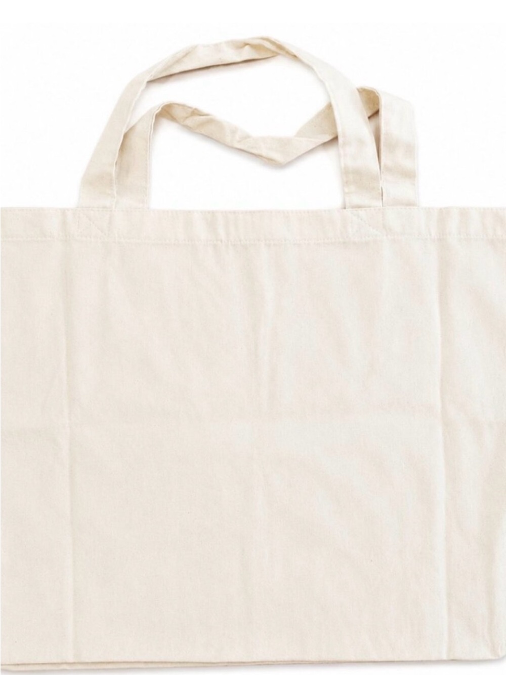 Valentino Garavani Cream Canvas Tote with Red Logo Print - Picture 3 of 3